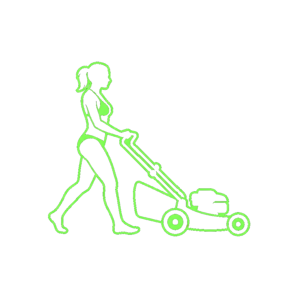 Bikini lawn care silhouette
